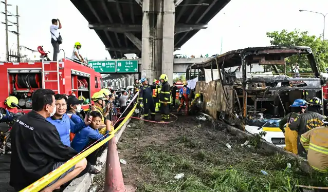 school bus fire tragedy in Thailand